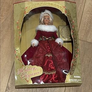 Holiday Barbie 1999 toys r us collection Elegance Doll in Red and White